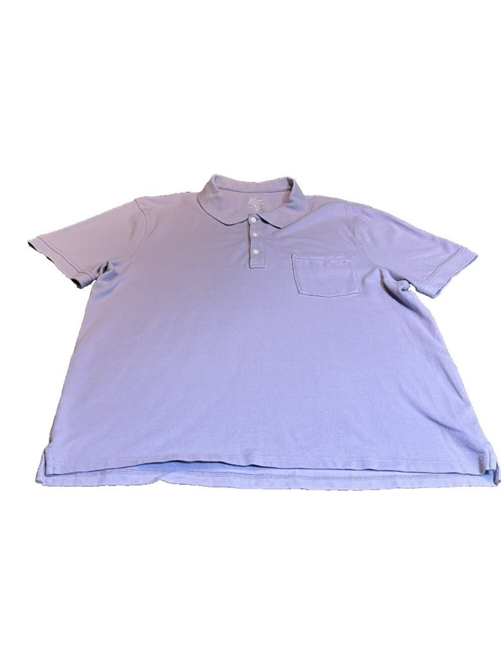 J. Crew Stretch Pique Polo Shirt Men's XL Lavender Short Sleeve Preppy Golf Polo